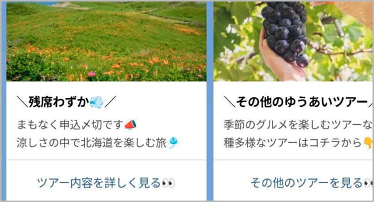 定期配信によるツアー情報発信で新規予約獲得施策の画面