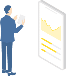 SEOとスマホ対応のイラスト