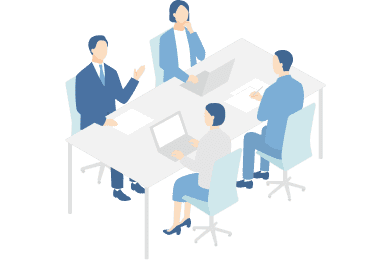 対面打ち合わせのイラスト